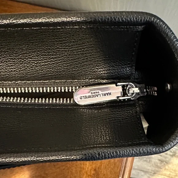 Karl Lagerfeld Turquoise and Black Tote - Picture 7 of 15